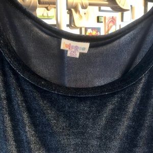 LuLaRoe Nicole velour blue 2x 2xl